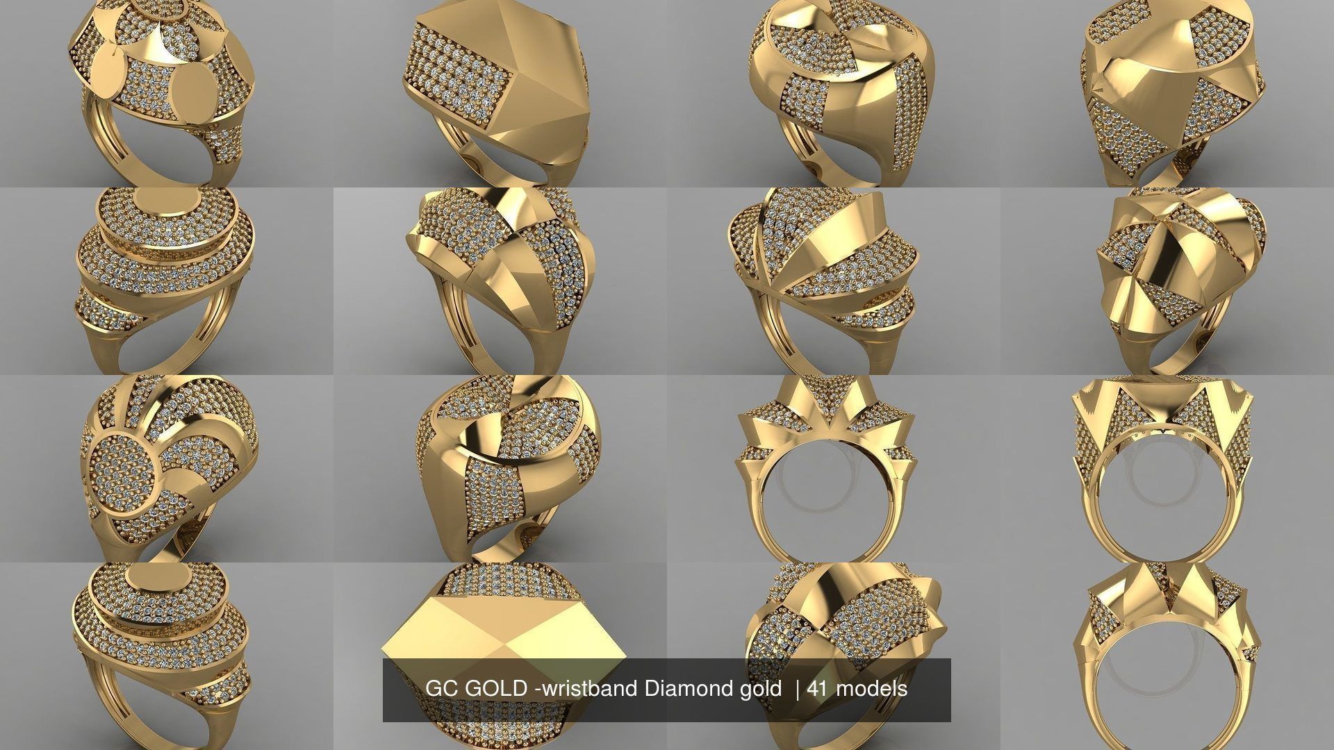 GC GOLD -Diamond gold  3D Model Collection_4