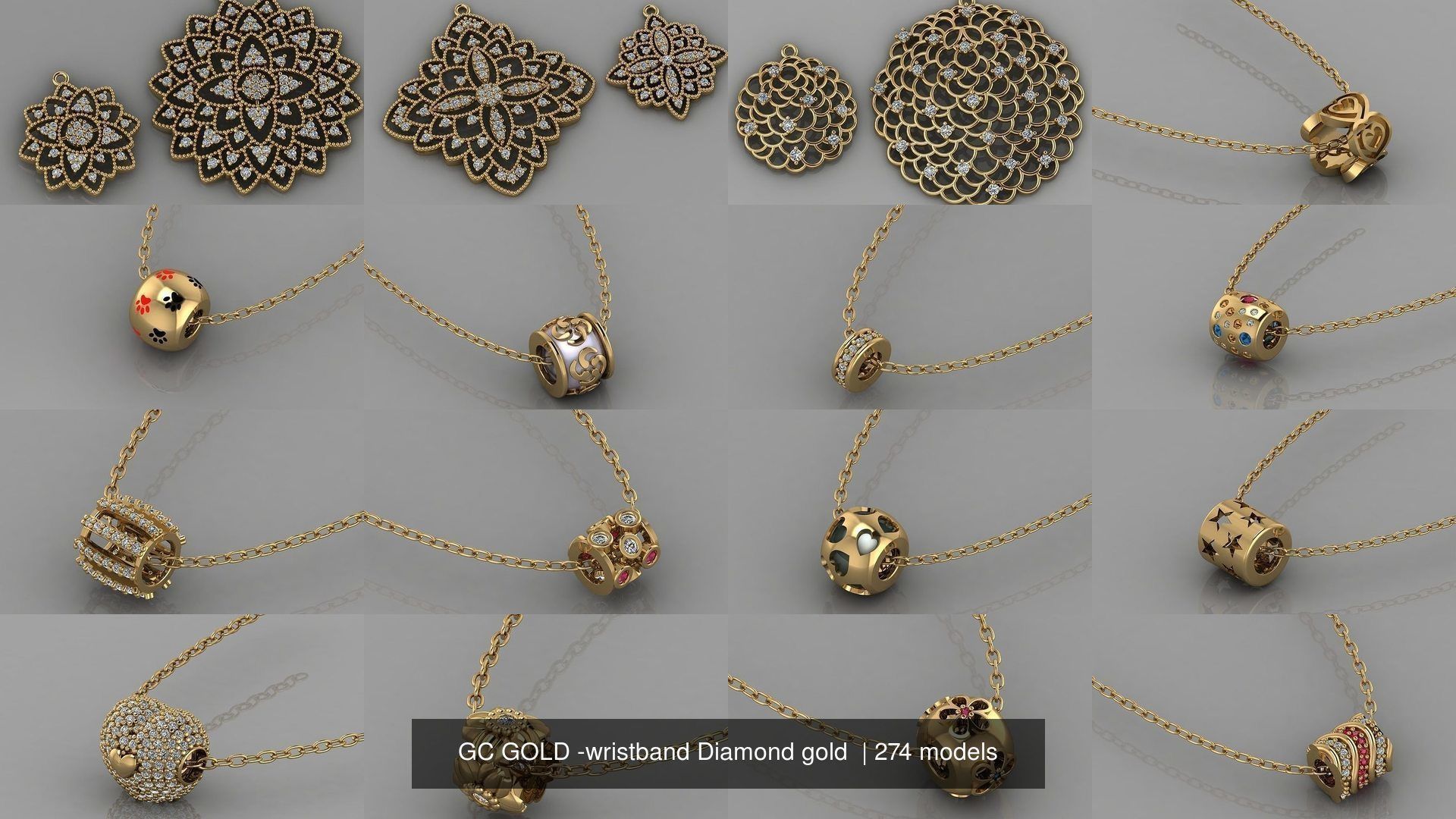 GC GOLD - Diamond gold  3D Model Collection_18