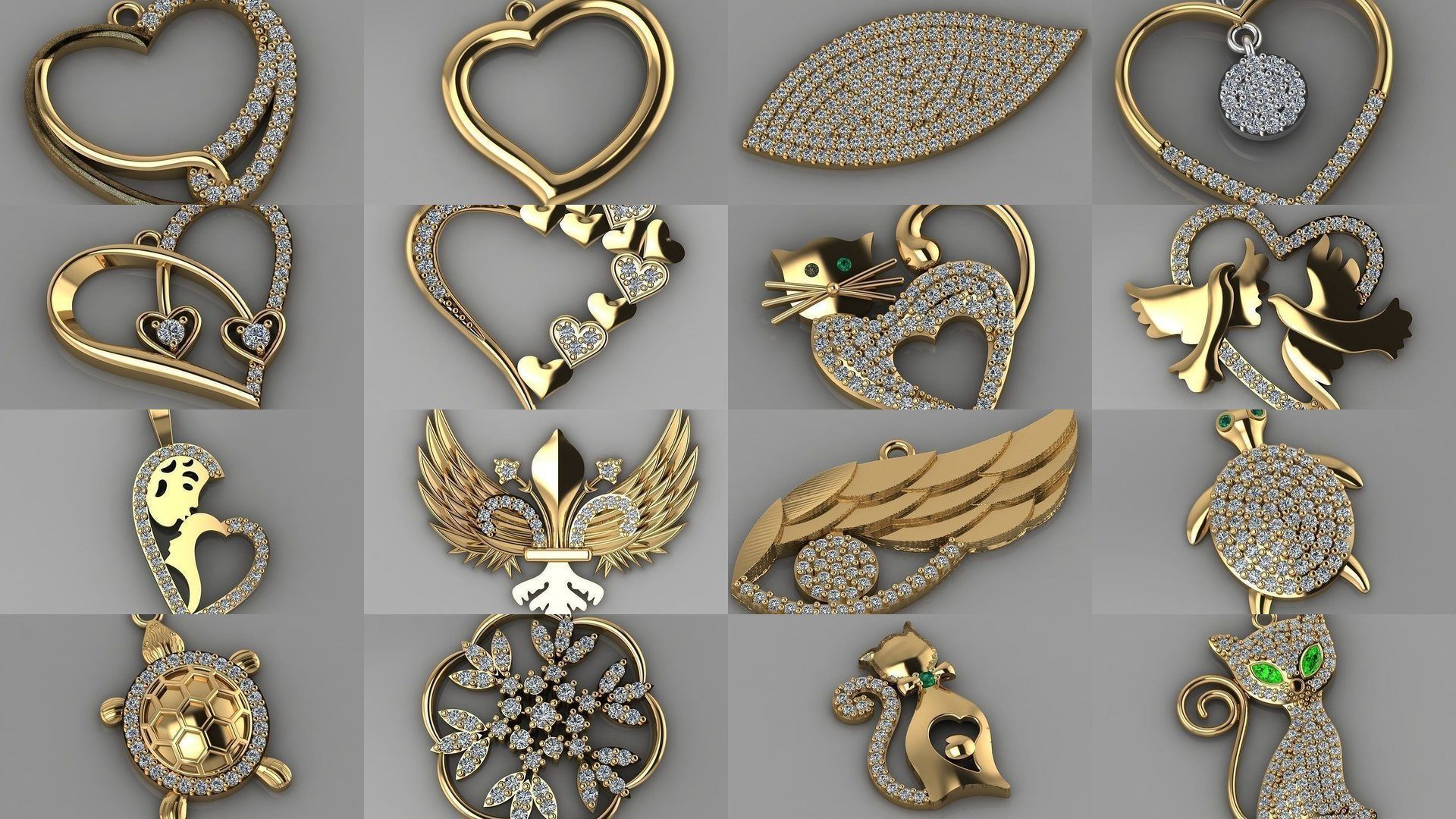 GC GOLD - Diamond gold  3D Model Collection_11