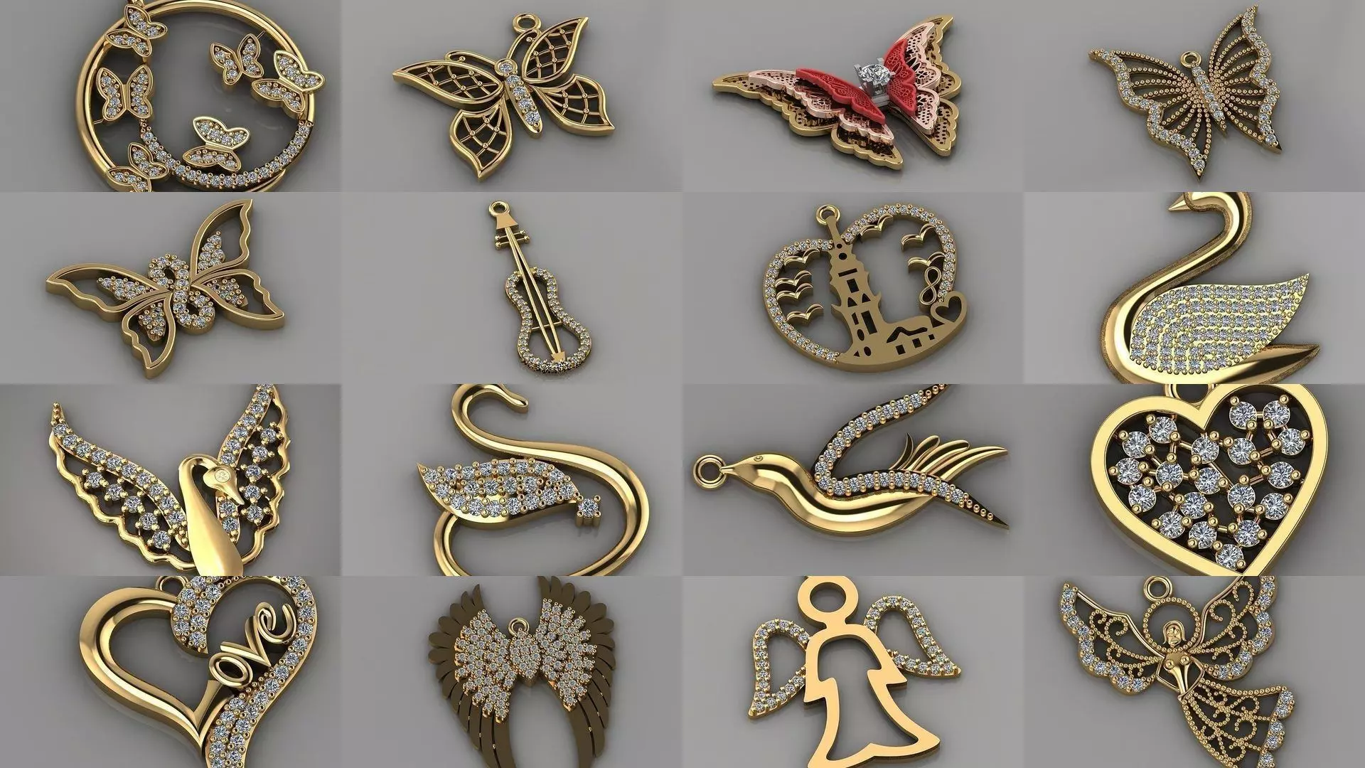 GC GOLD - Diamond gold  3D Model Collection_0