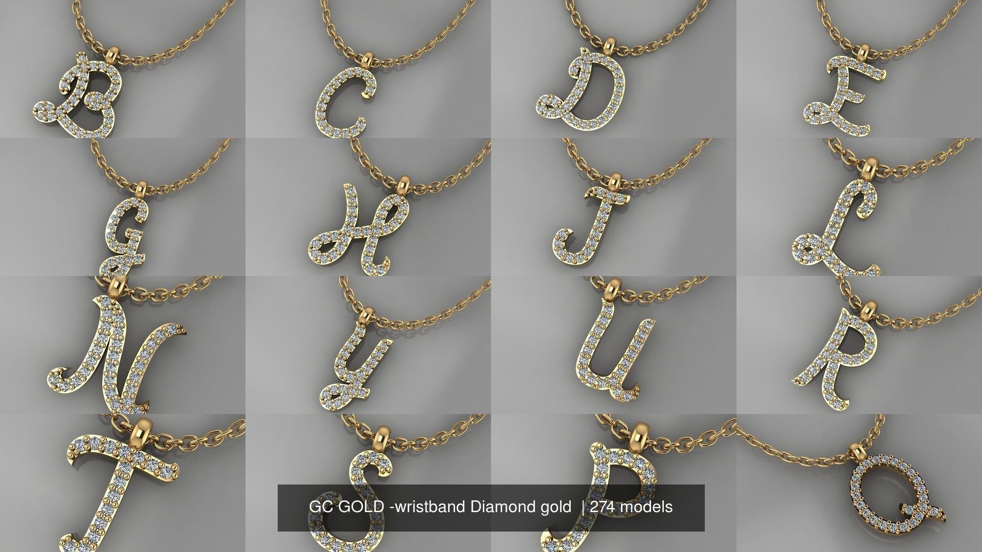 GC GOLD - Diamond gold  3D Model Collection_24
