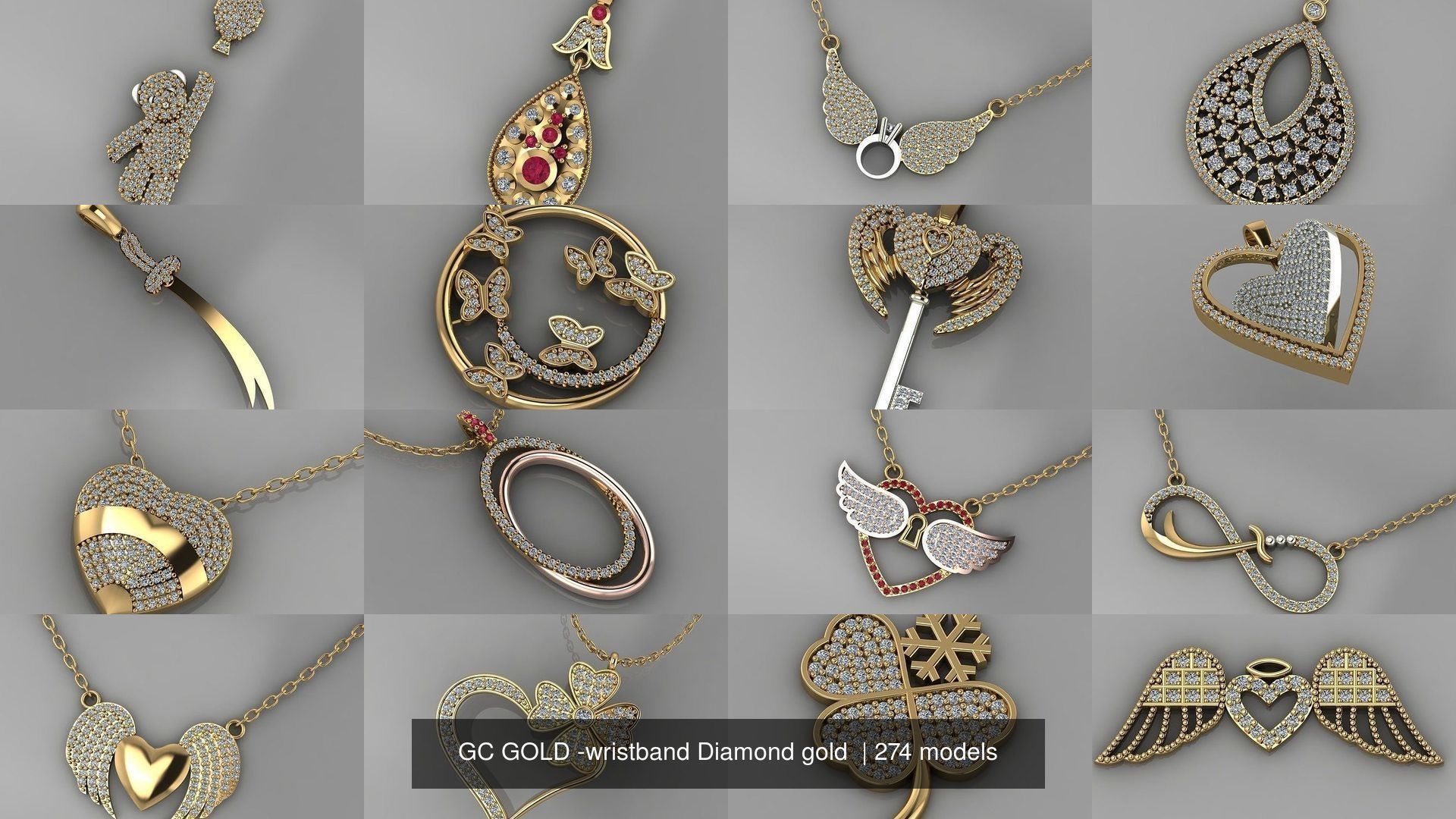GC GOLD - Diamond gold  3D Model Collection_34