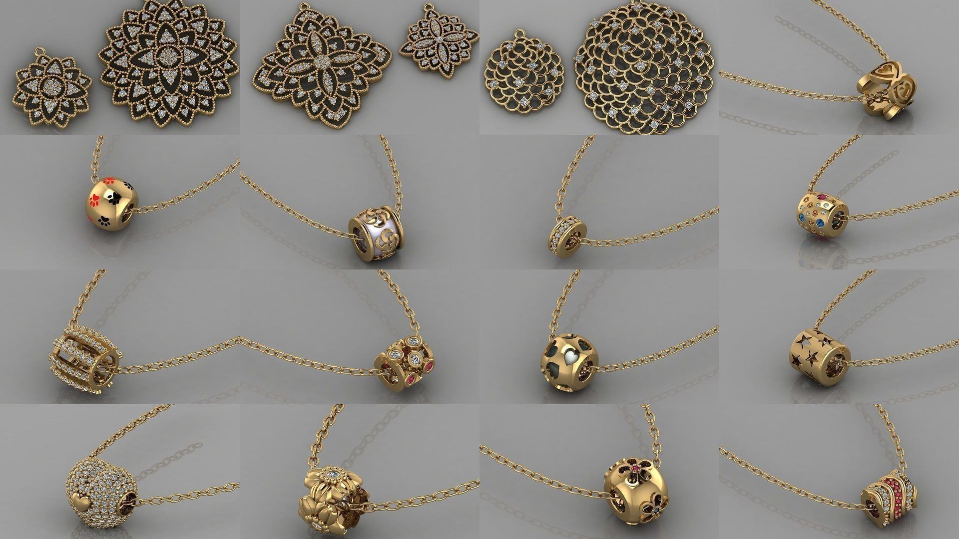 GC GOLD - Diamond gold  3D Model Collection_17