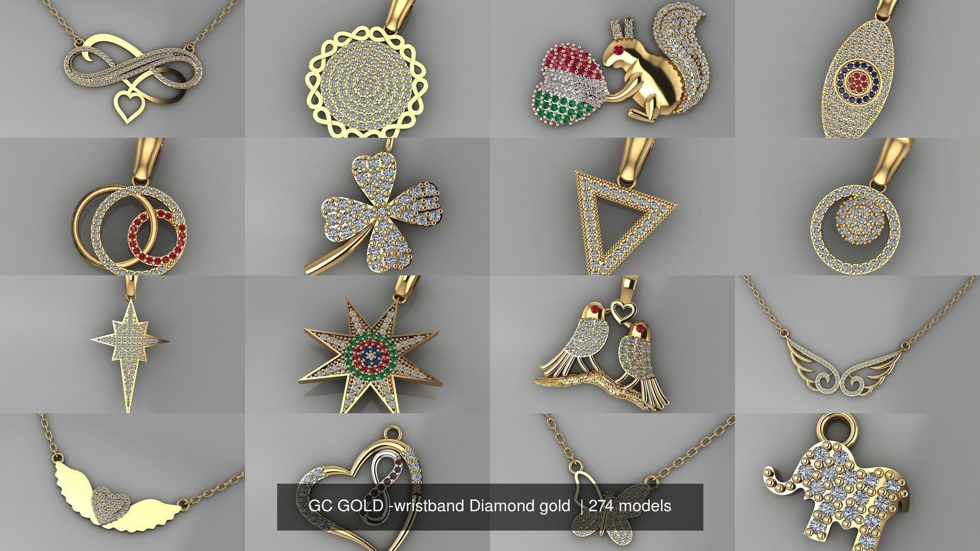 GC GOLD - Diamond gold  3D Model Collection_30