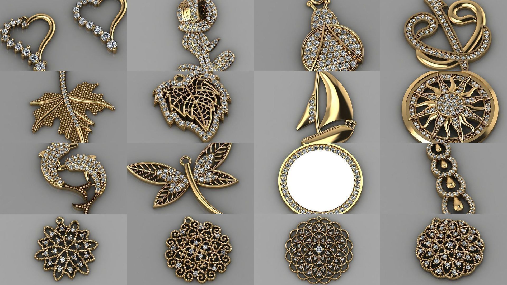 GC GOLD - Diamond gold  3D Model Collection_15