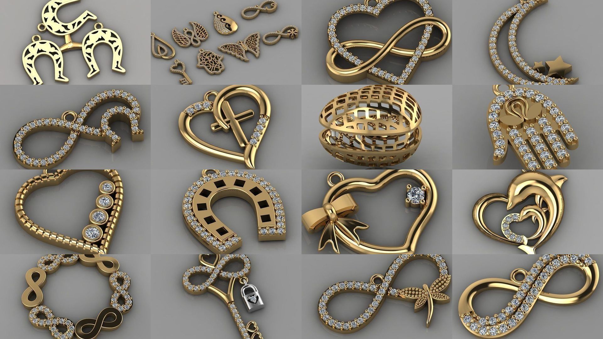 GC GOLD - Diamond gold  3D Model Collection_13