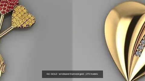 GC GOLD - Diamond gold  3D Model Collection_1