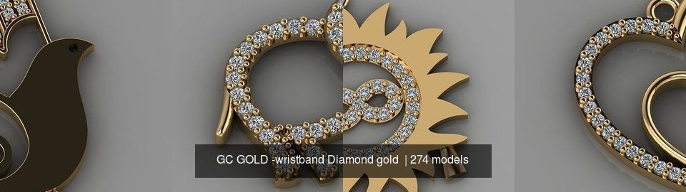 GC GOLD - Diamond gold  3D Model Collection_8