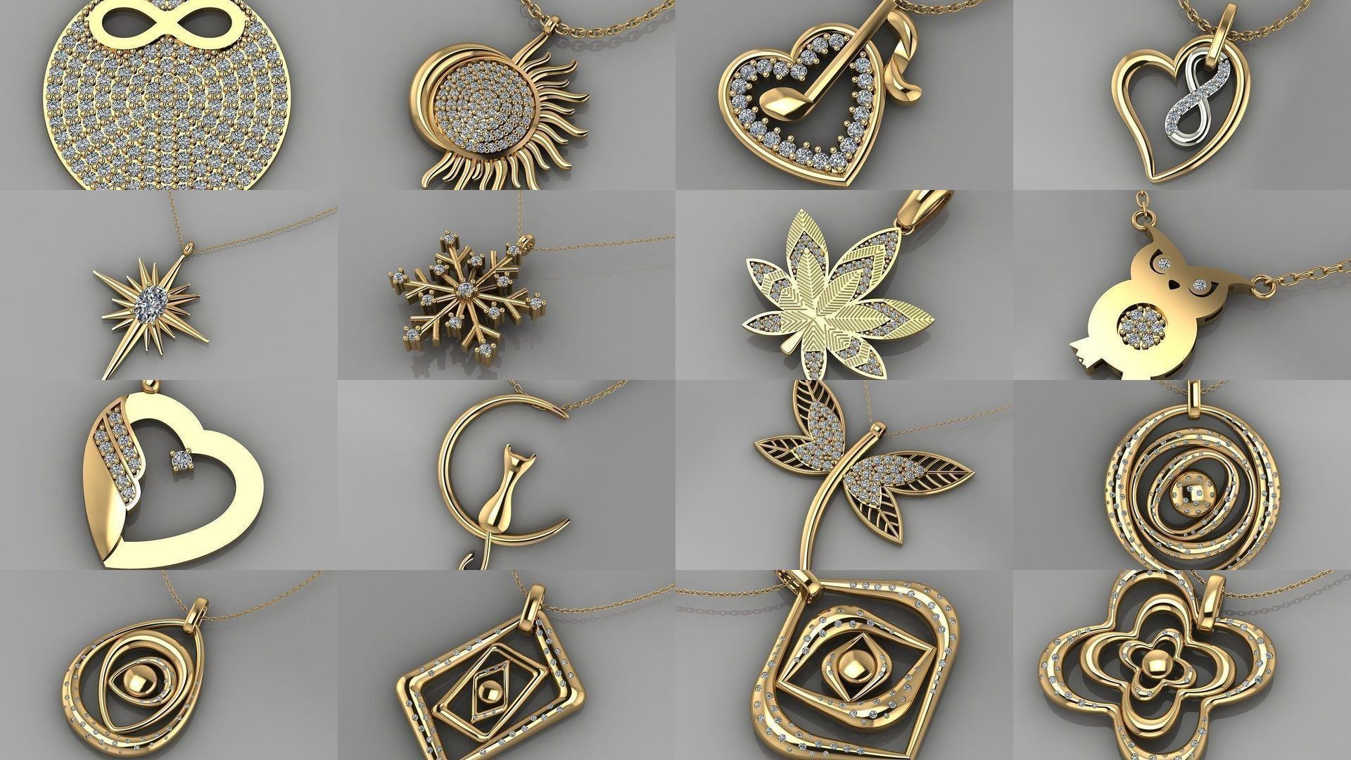 GC GOLD - Diamond gold  3D Model Collection_35