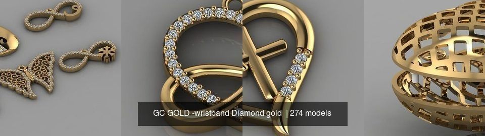 GC GOLD - Diamond gold  3D Model Collection_14