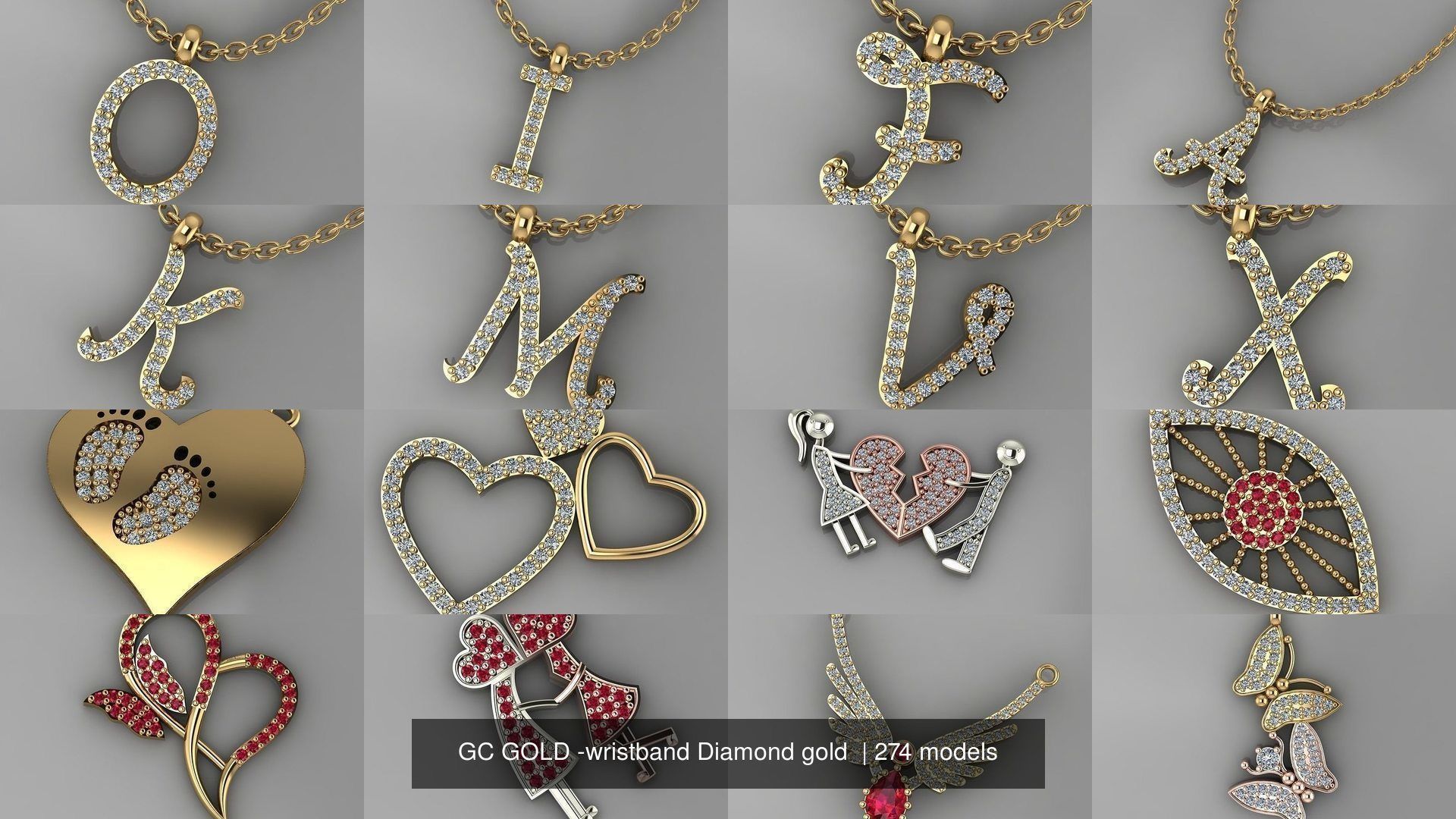GC GOLD - Diamond gold  3D Model Collection_27