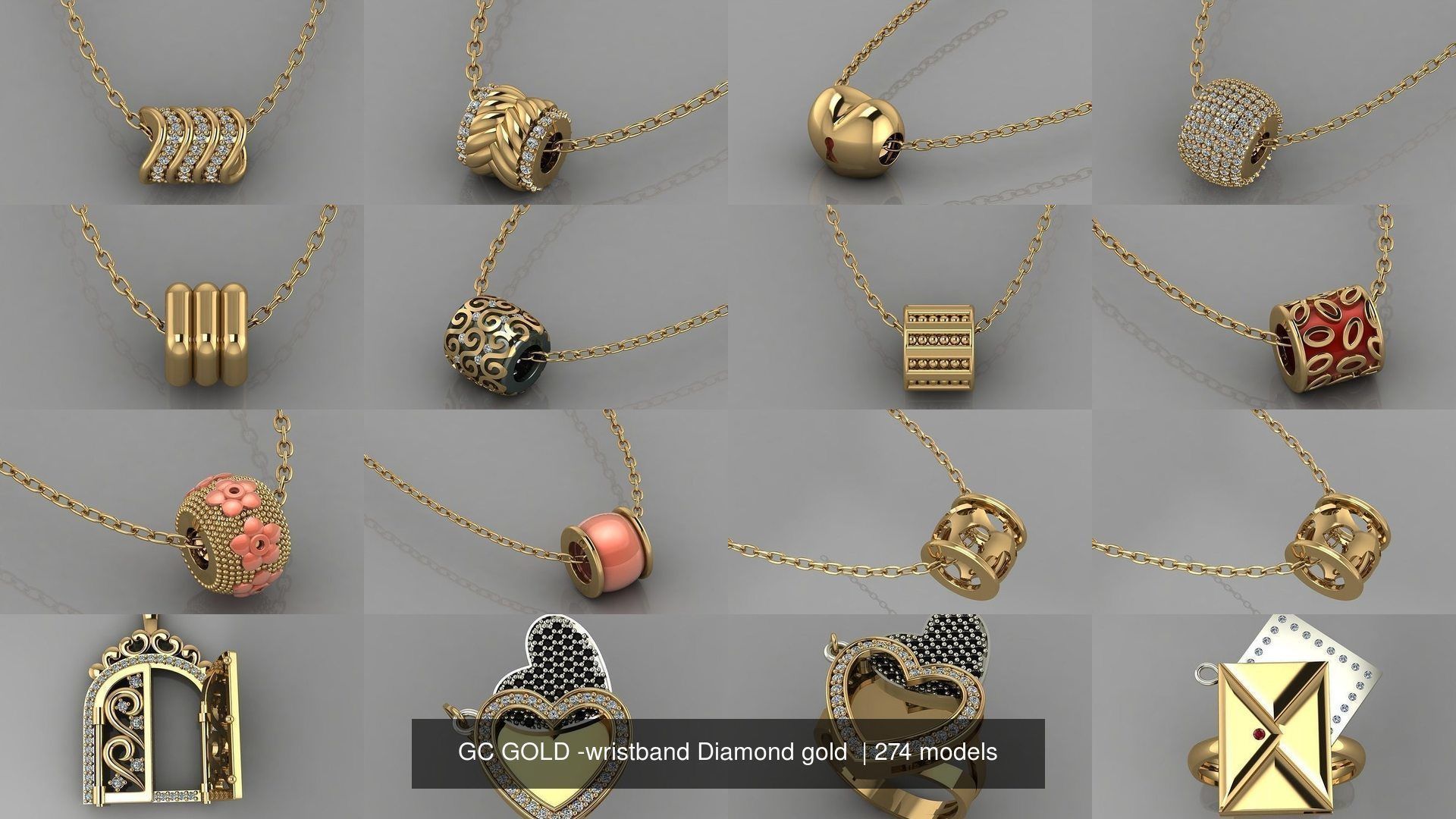 GC GOLD - Diamond gold  3D Model Collection_20