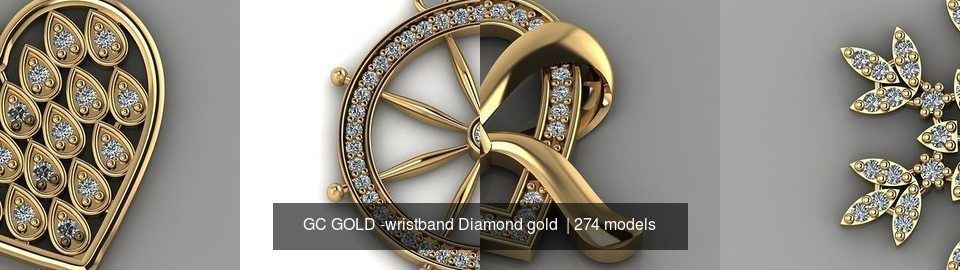 GC GOLD - Diamond gold  3D Model Collection_4