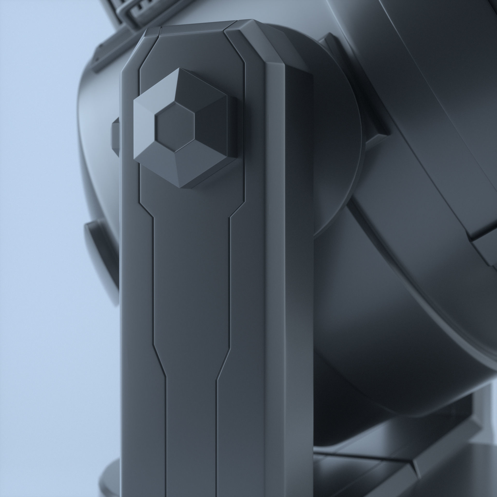 Batman searchlight 3D model_7