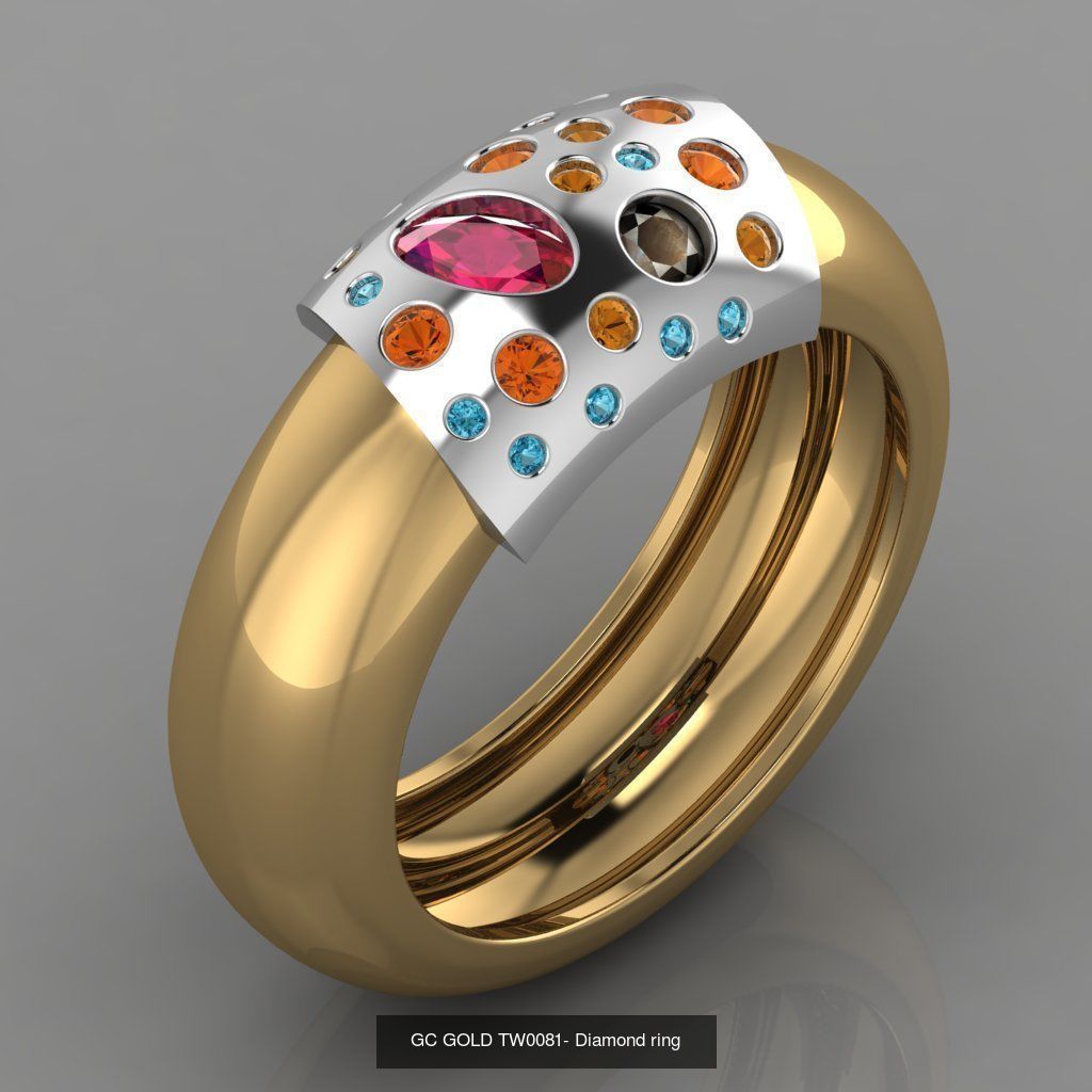 GC GOLD -Diamond gold  3D Model Collection_9