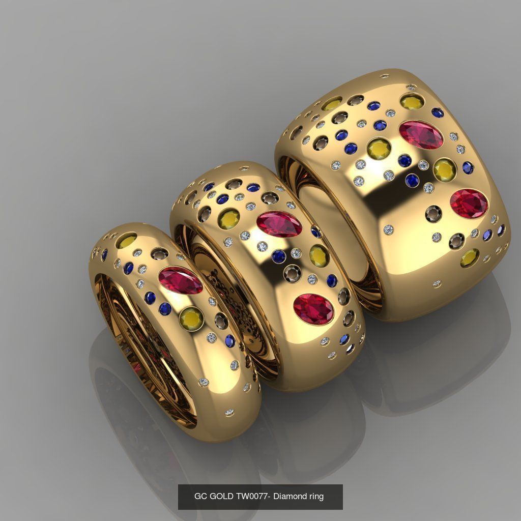 GC GOLD -Diamond gold  3D Model Collection_5