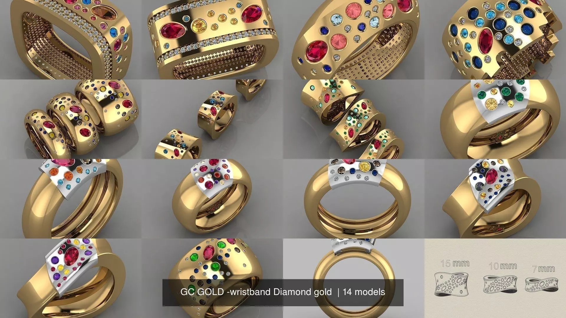 GC GOLD -Diamond gold  3D Model Collection_0