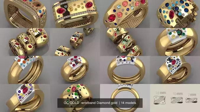 GC GOLD -Diamond gold  3D Model Collection