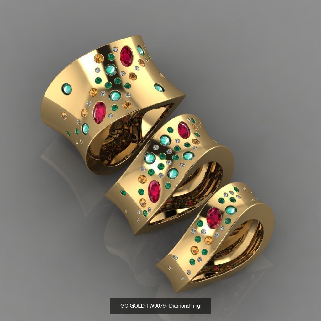 GC GOLD -Diamond gold  3D Model Collection_7