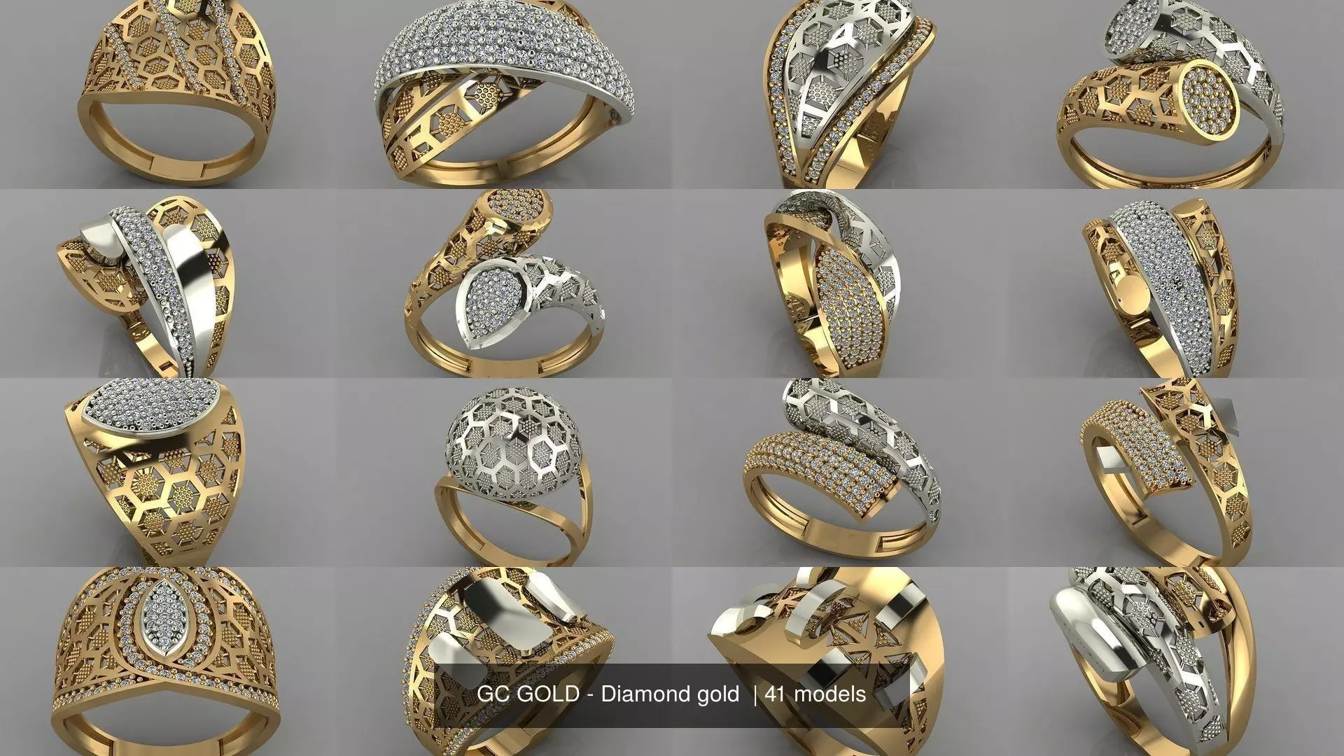 GC GOLD - Diamond gold  3D Model Collection_0