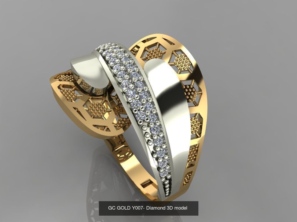 GC GOLD - Diamond gold  3D Model Collection_9