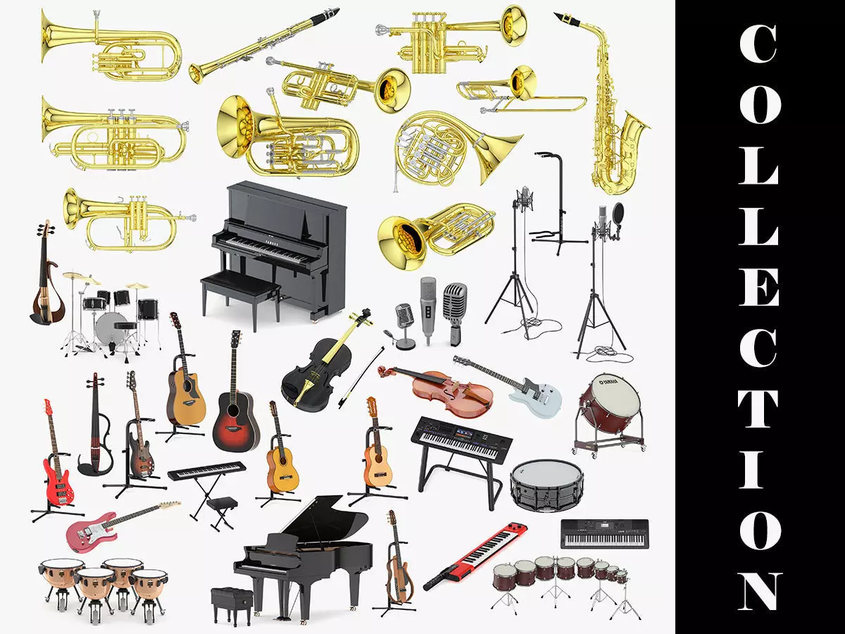Musical instrument 39 Models 3D model_0