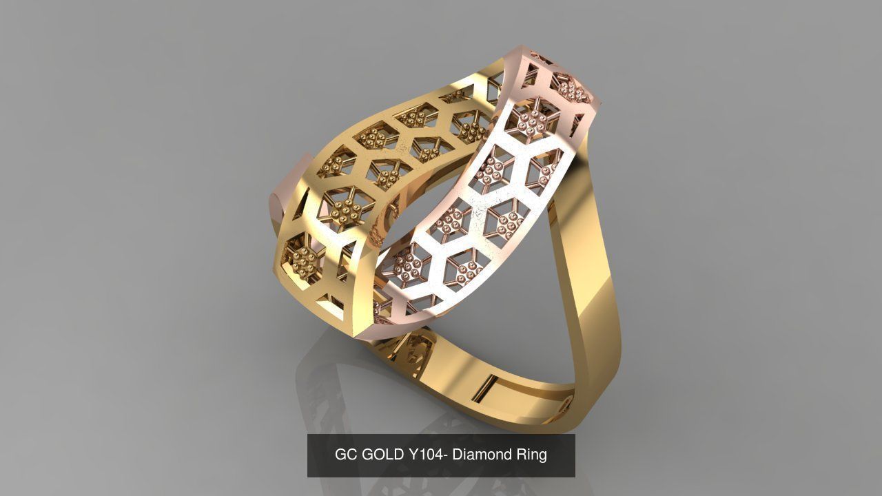 GC GOLD - Diamond gold 3D Model Collection_33