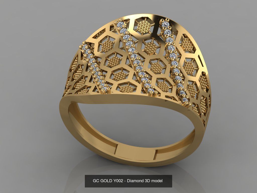 GC GOLD - Diamond gold 3D Model Collection_4