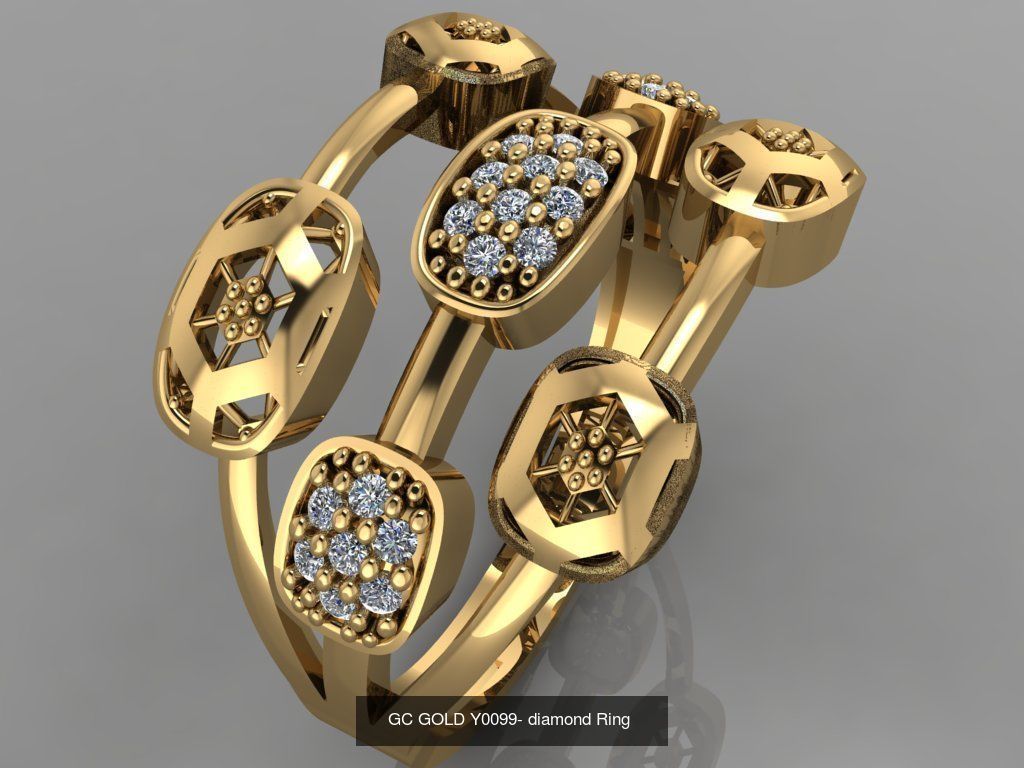 GC GOLD - Diamond gold 3D Model Collection_29