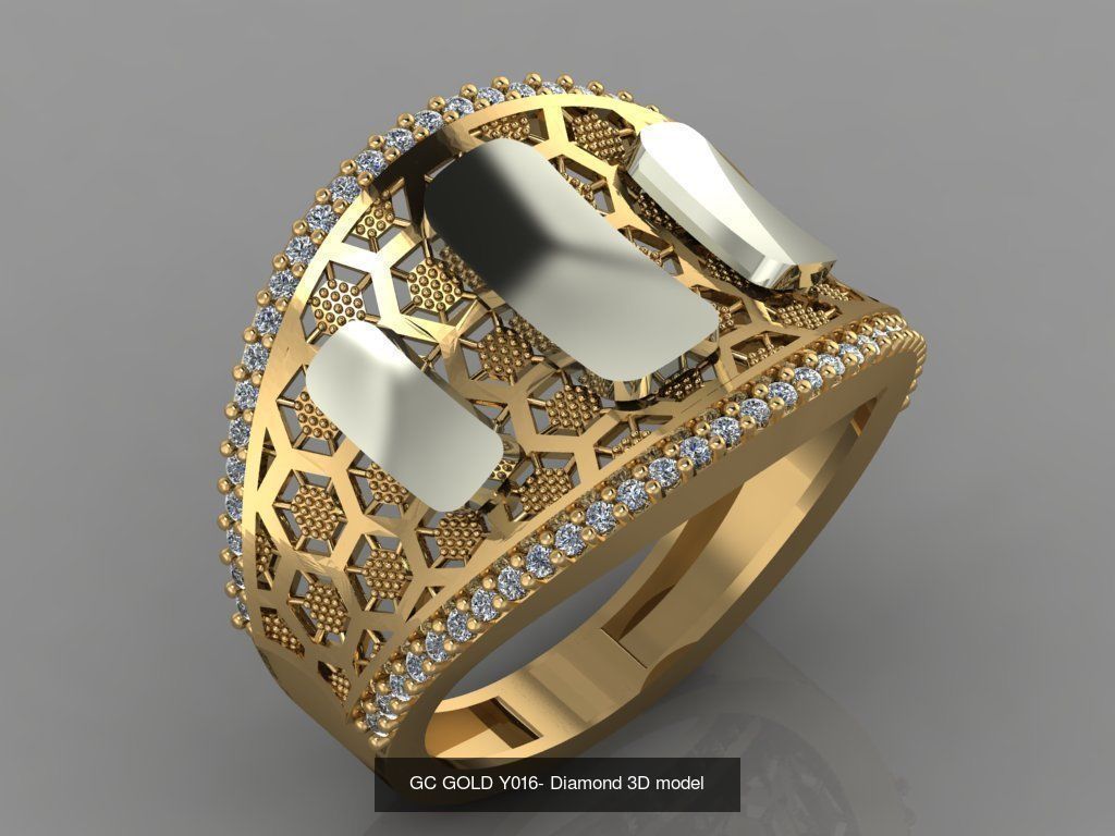 GC GOLD - Diamond gold 3D Model Collection_17