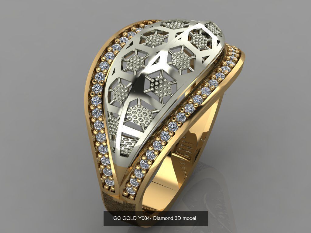 GC GOLD - Diamond gold 3D Model Collection_6