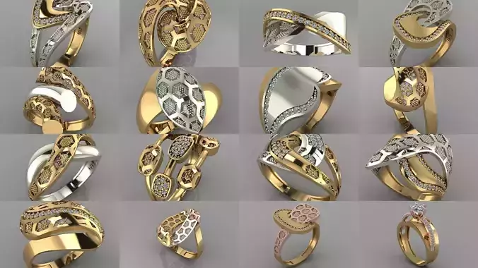 GC GOLD - Diamond gold  3D Model Collection