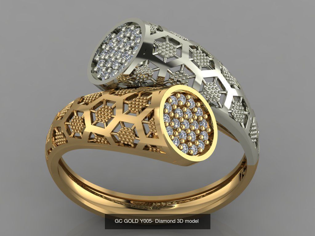 GC GOLD - Diamond gold 3D Model Collection_7