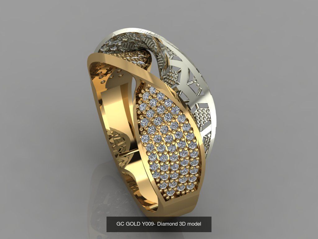 GC GOLD - Diamond gold 3D Model Collection_10