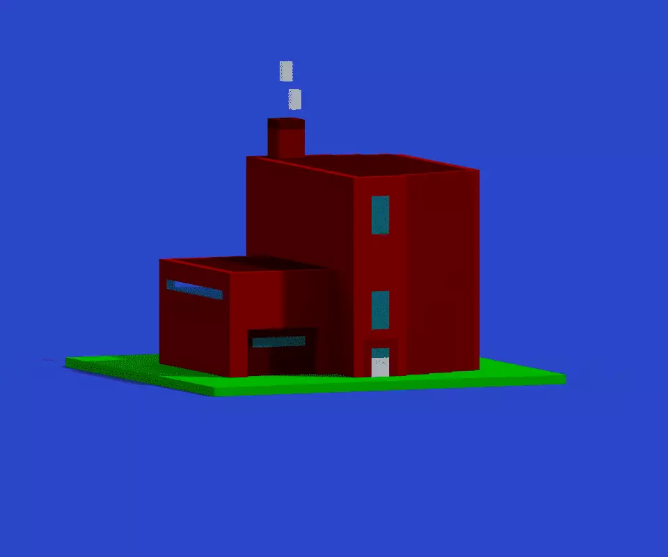 Pack 9 voxel houses 3D model