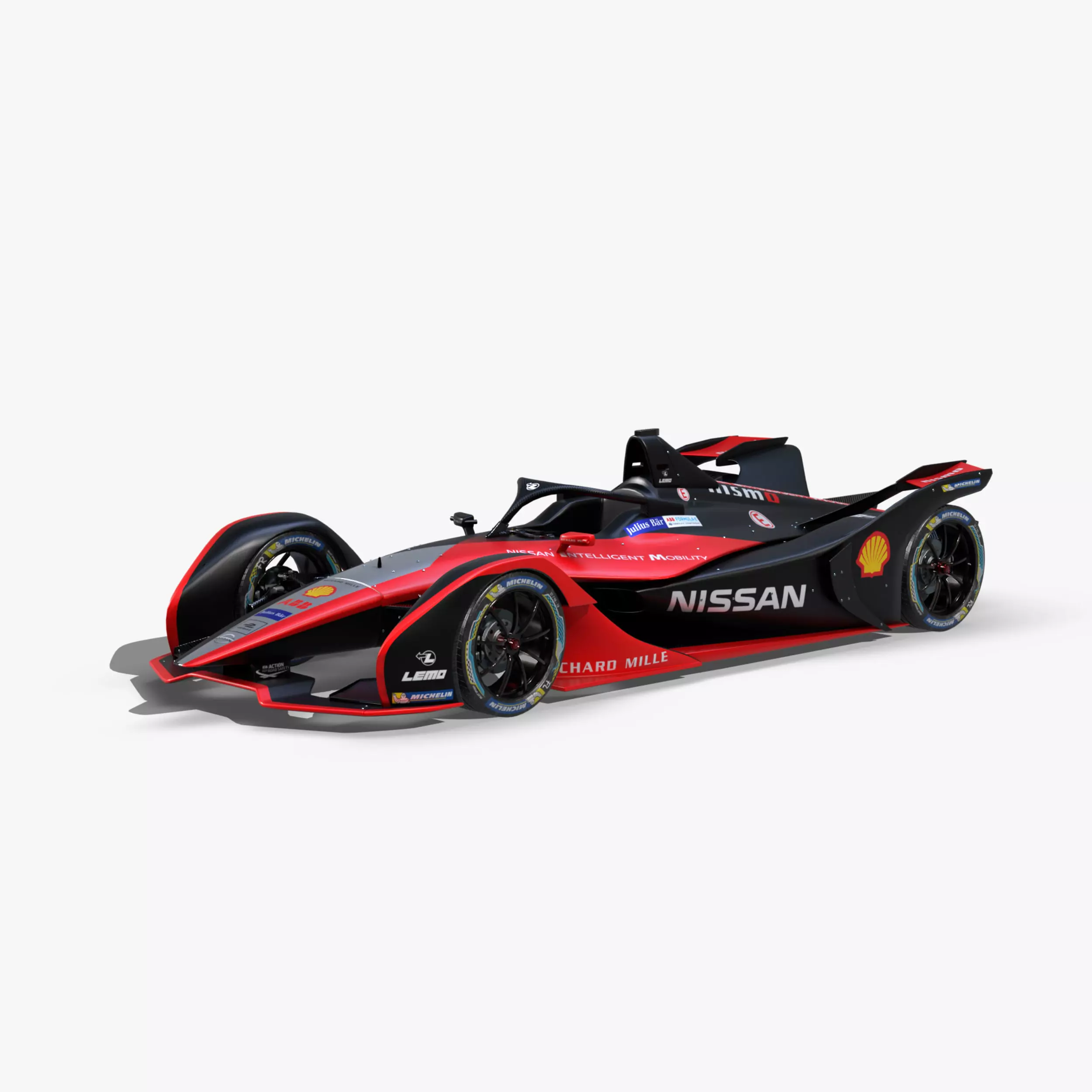 Nissan Formula E 2020 Low-poly 3D model_0