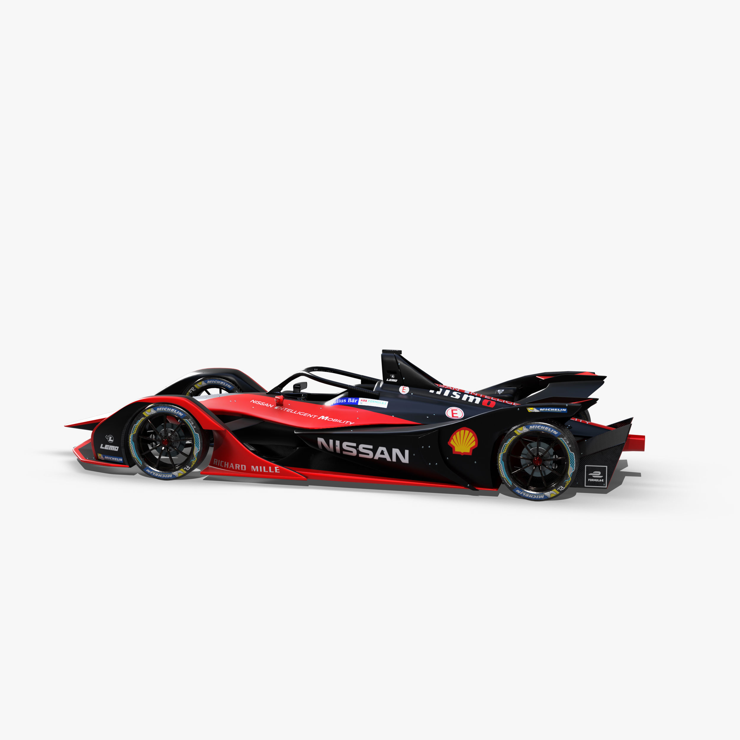 Nissan Formula E 2020 Low-poly 3D model_12