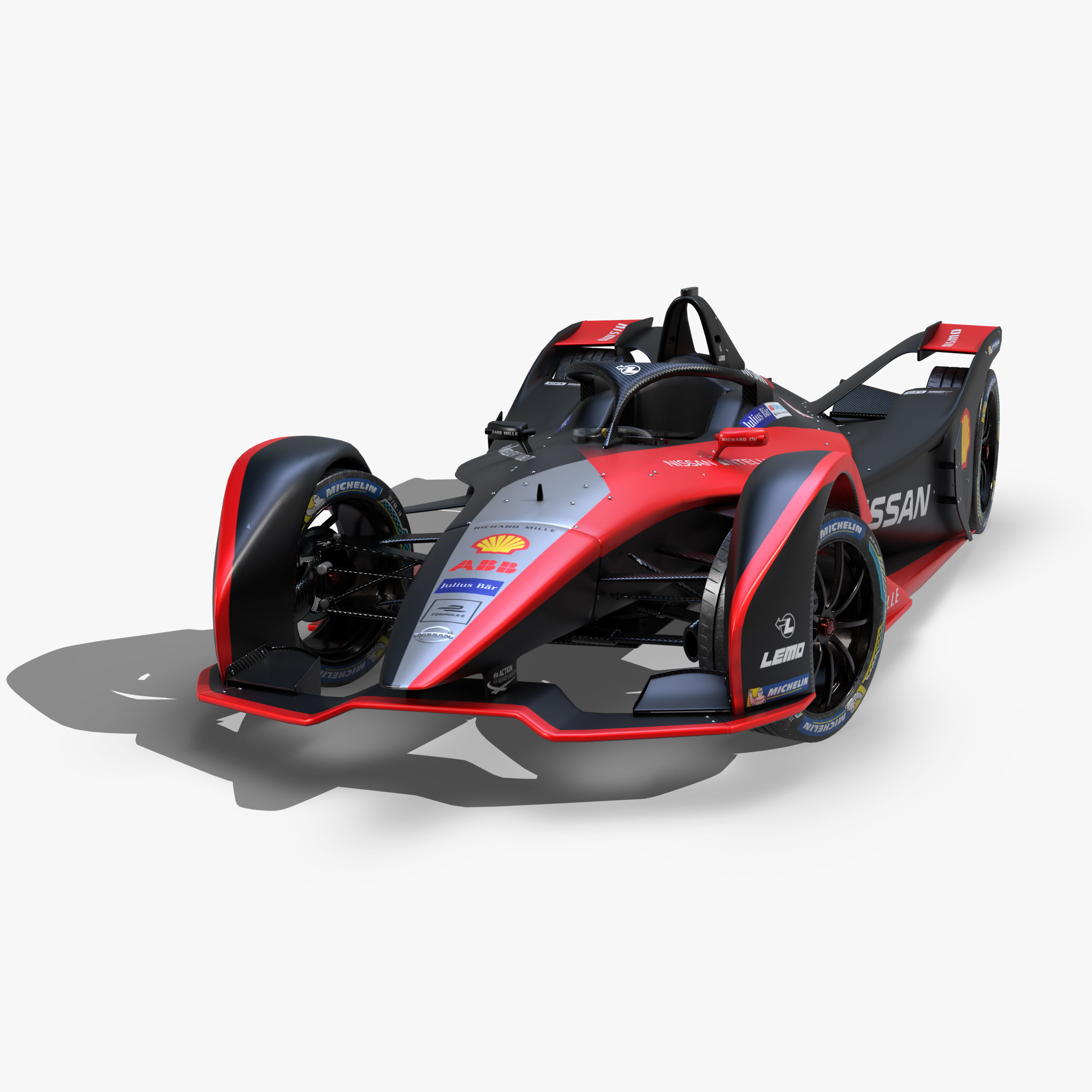 Nissan Formula E 2020 Low-poly 3D model_2