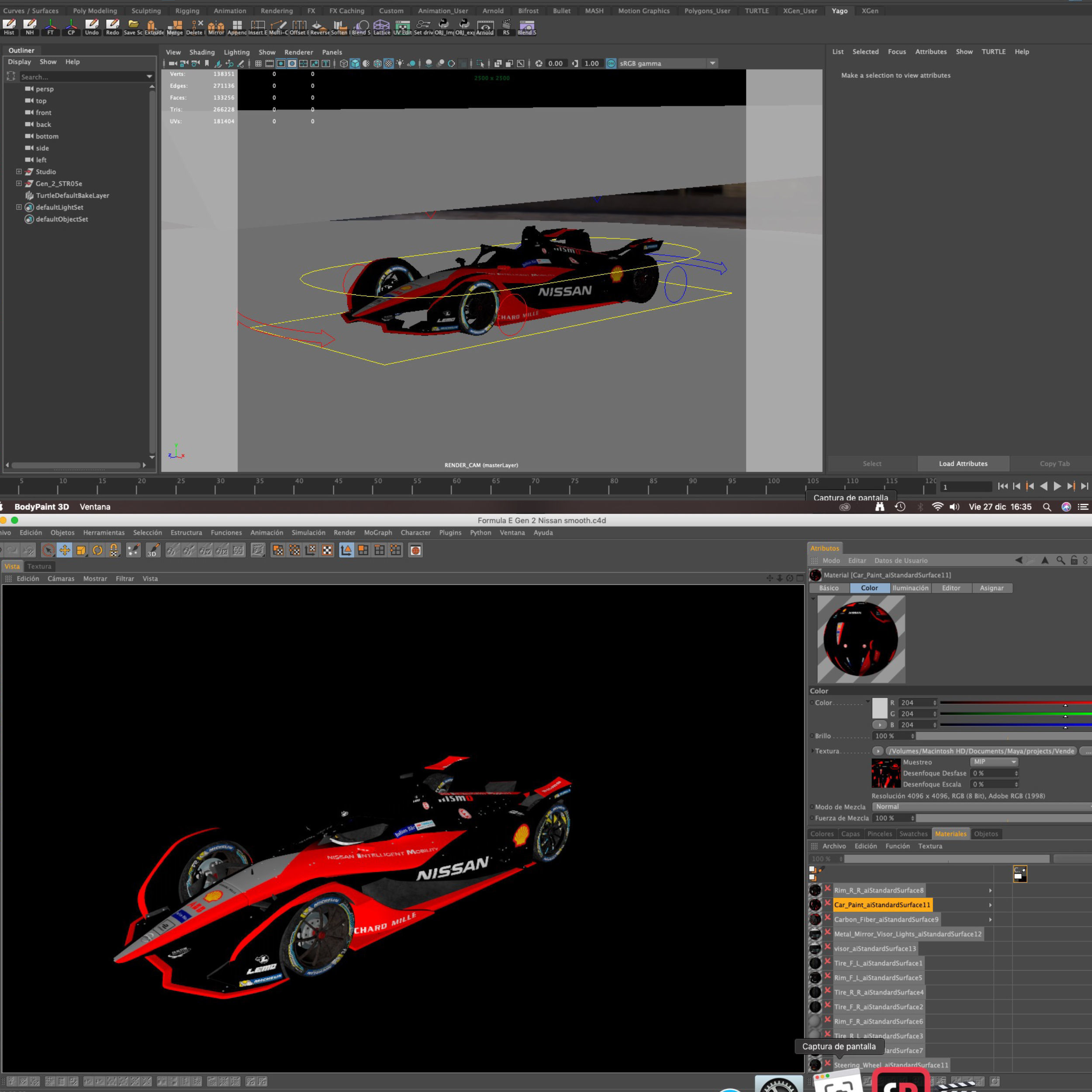 Nissan Formula E 2020 Low-poly 3D model_15