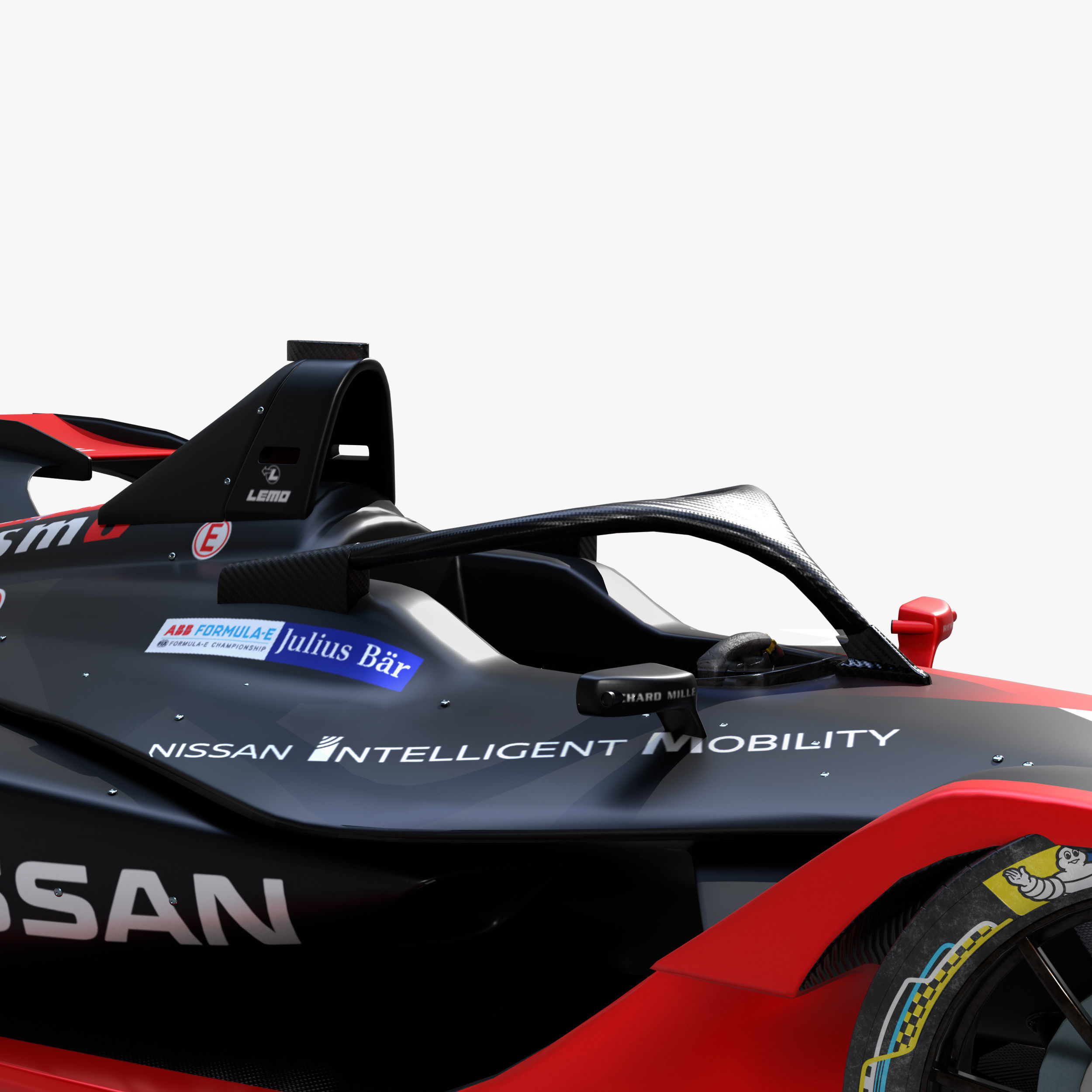 Nissan Formula E 2020 Low-poly 3D model_6