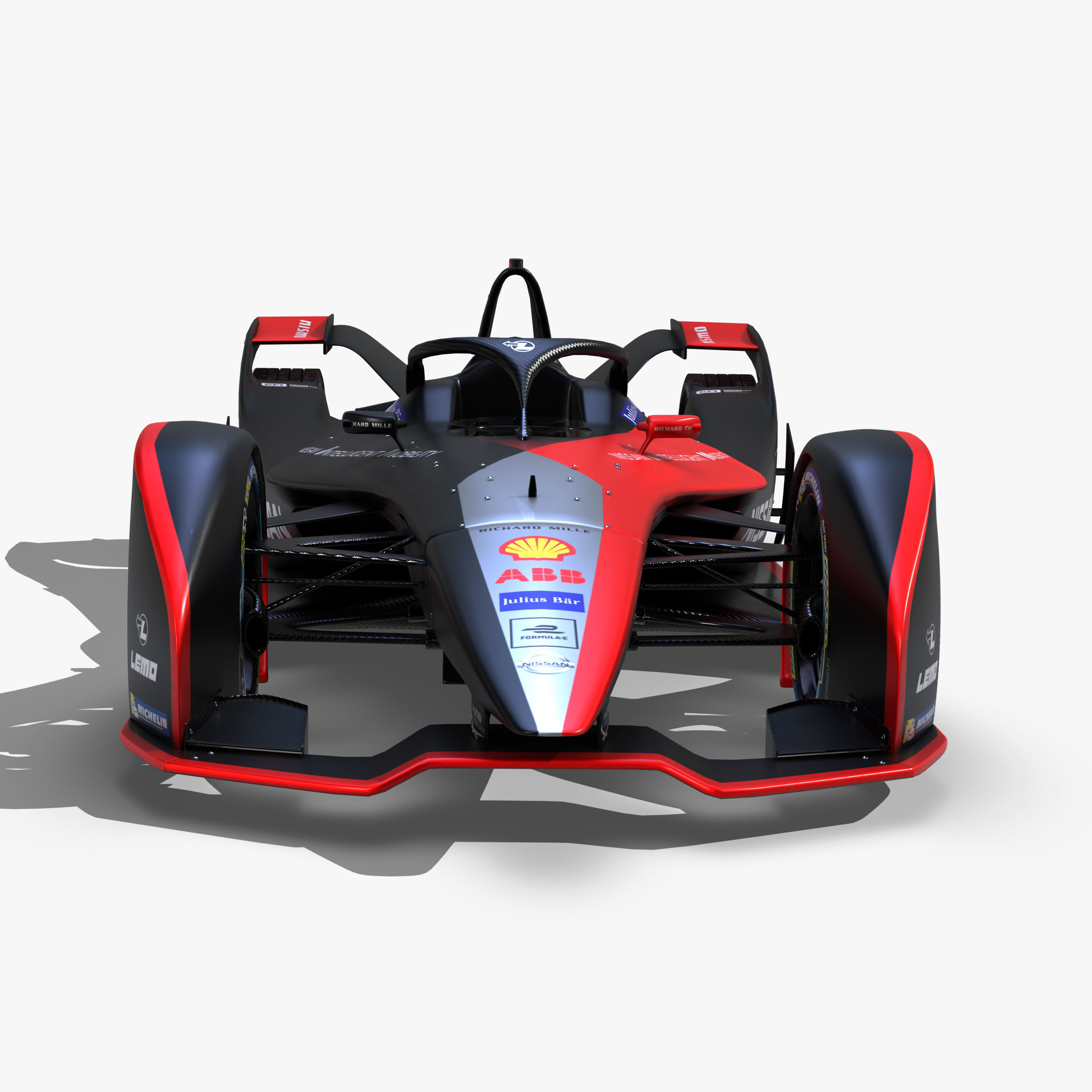 Nissan Formula E 2020 Low-poly 3D model_11
