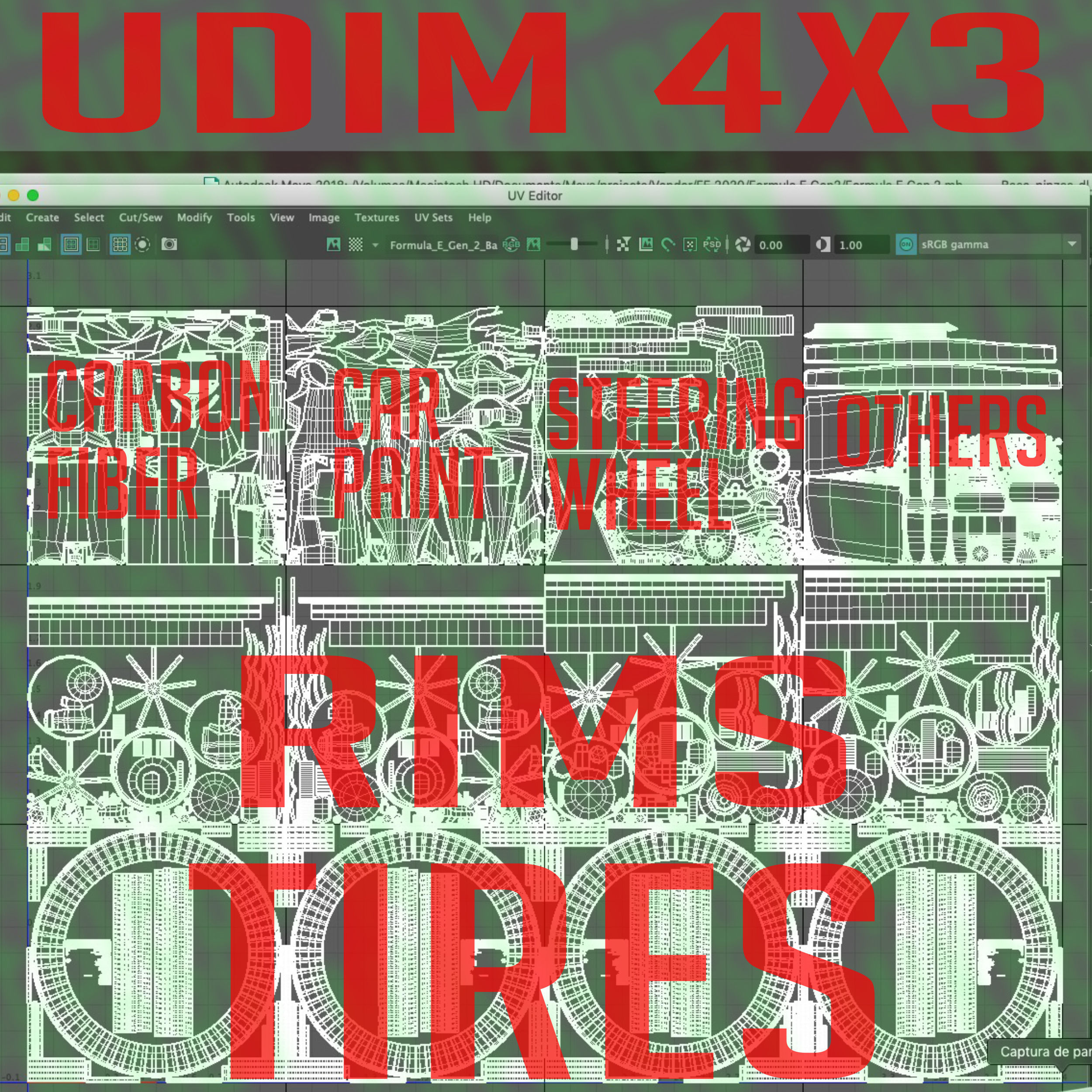 Nissan Formula E 2020 Low-poly 3D model_16