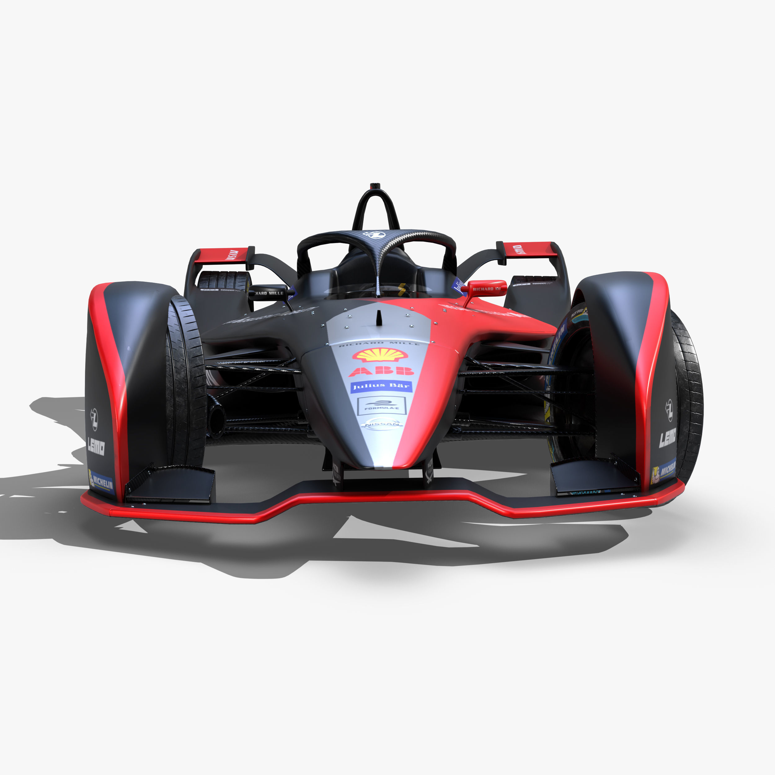 Nissan Formula E 2020 Low-poly 3D model_3