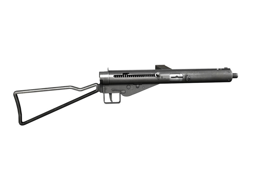Sten MKIII Submachine Gun 3D model_6