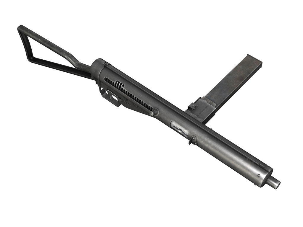 Sten MKIII Submachine Gun 3D model_8
