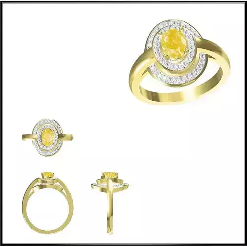 JCD Diamond color stone rings jewelry cad institute