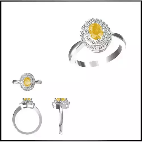 JCD Format  Diamond color stone rings jewelry cad cam masters