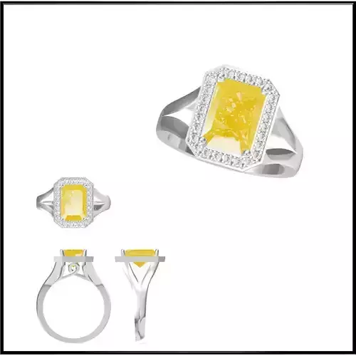 JCD Format  Diamond color stone rings jewellery 3dm files