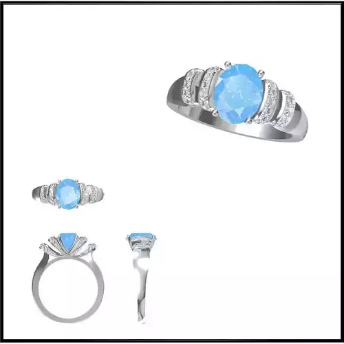 JCD Format  Diamond color stone rings jewelers file set