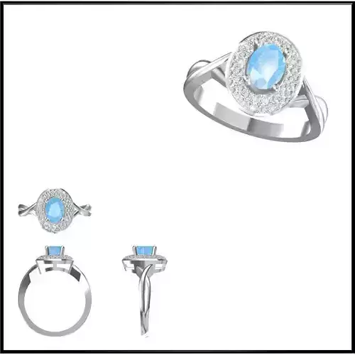 JCD Format  Diamond color stone rings for sale 3dm jewelry files